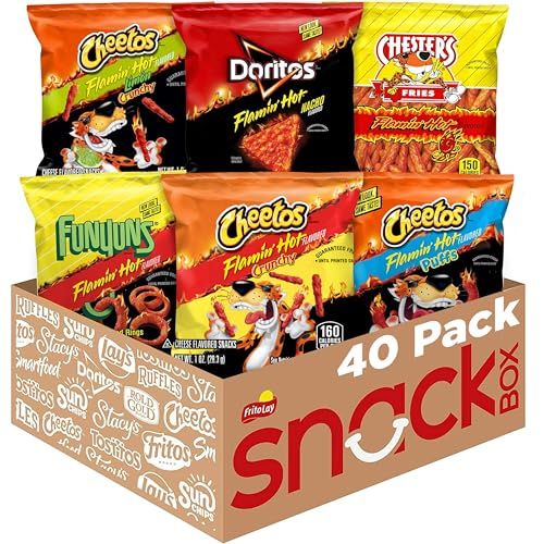 Frito Lay Flamin&#39; Hot Mix, Variety Pack (Pack of 40), Packaging May Vary