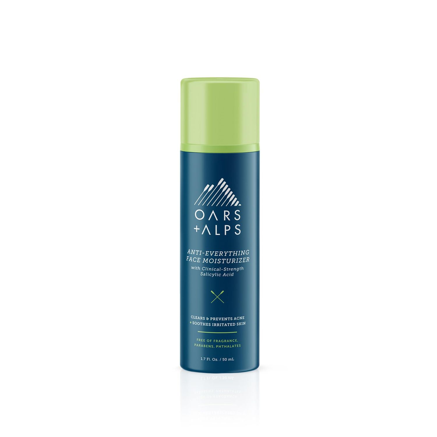 Oars Alps Anti-Everything Facial Moisturizer with 1.0 Salicylic Acid Anti Acne Treatment, Fragrance Free Acne Fighting Face Moisturizer, Non-Greasy Free of Parabens Phthalates, 1.7 fl. oz