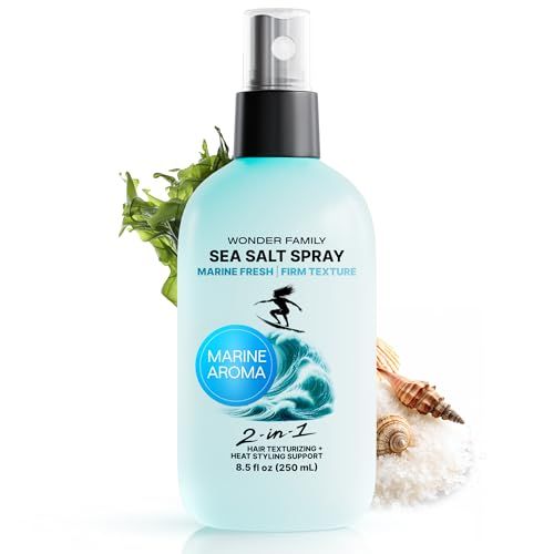 Texturizing Sea Salt Spray - Beach Waves Curls, Extra Hold, Low-Shine Volumizer for Fine Hair - Unisex Dry Texture Spray - 8.5 Fl Oz
