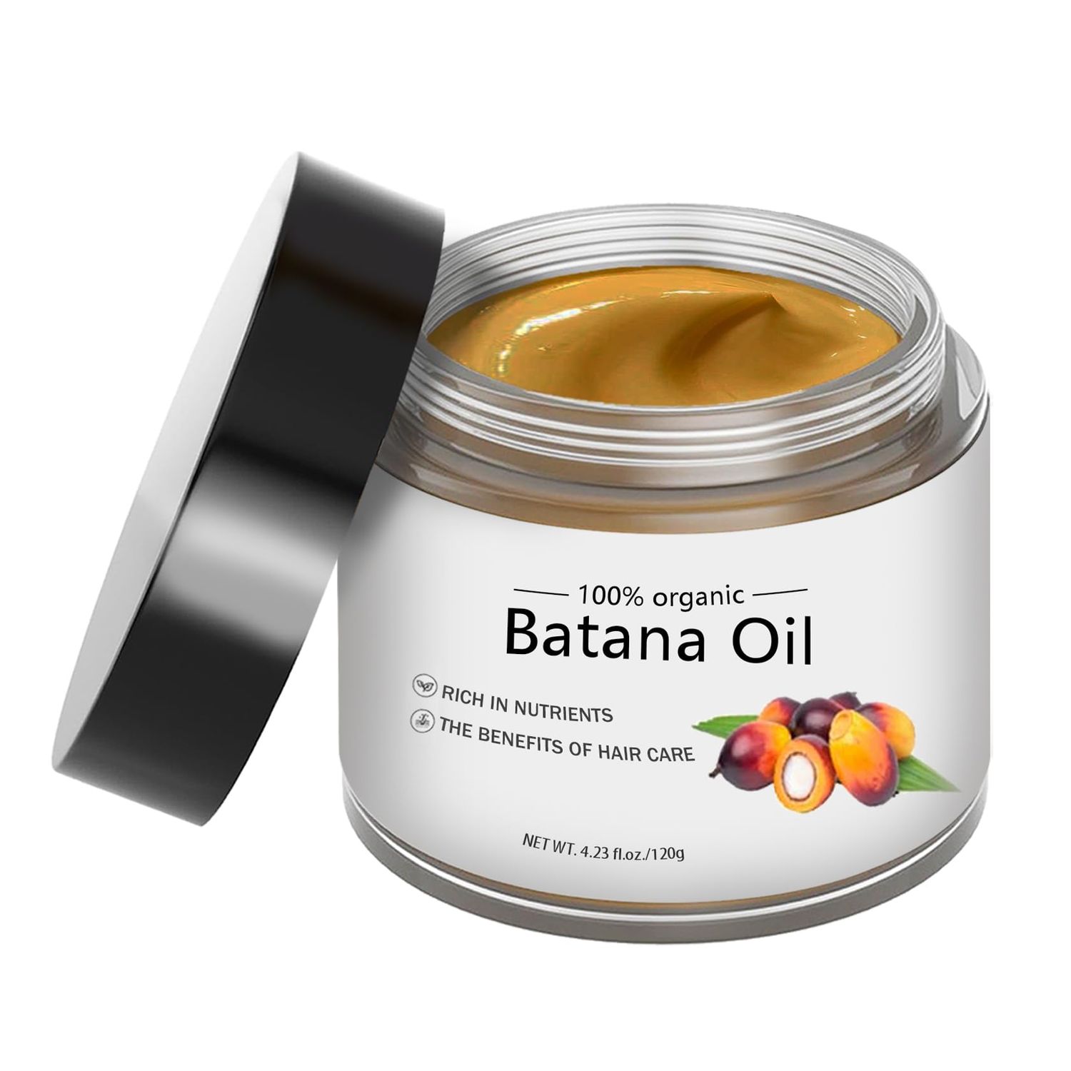 DAMUSI Raw Batana Oil for Hair Growth and Deep Conditioning - 100 Pure Natural from Honduras, Nourishes All Hair Types (4.2 OZ)