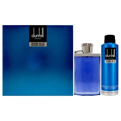 Desire Blue by Alfred Dunhill for Men - 2 Pc Gift Set 3.4oz EDT Spray, 6.0oz Deodorant Spray