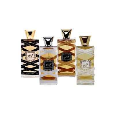 Lattafa for Unisex 4 Piece Eau de Parfum Gift Set (Oud Mood Elixir Oud Mood Reminiscence Oud Mood Musk Mood) 3.4 Ounce100 ml each