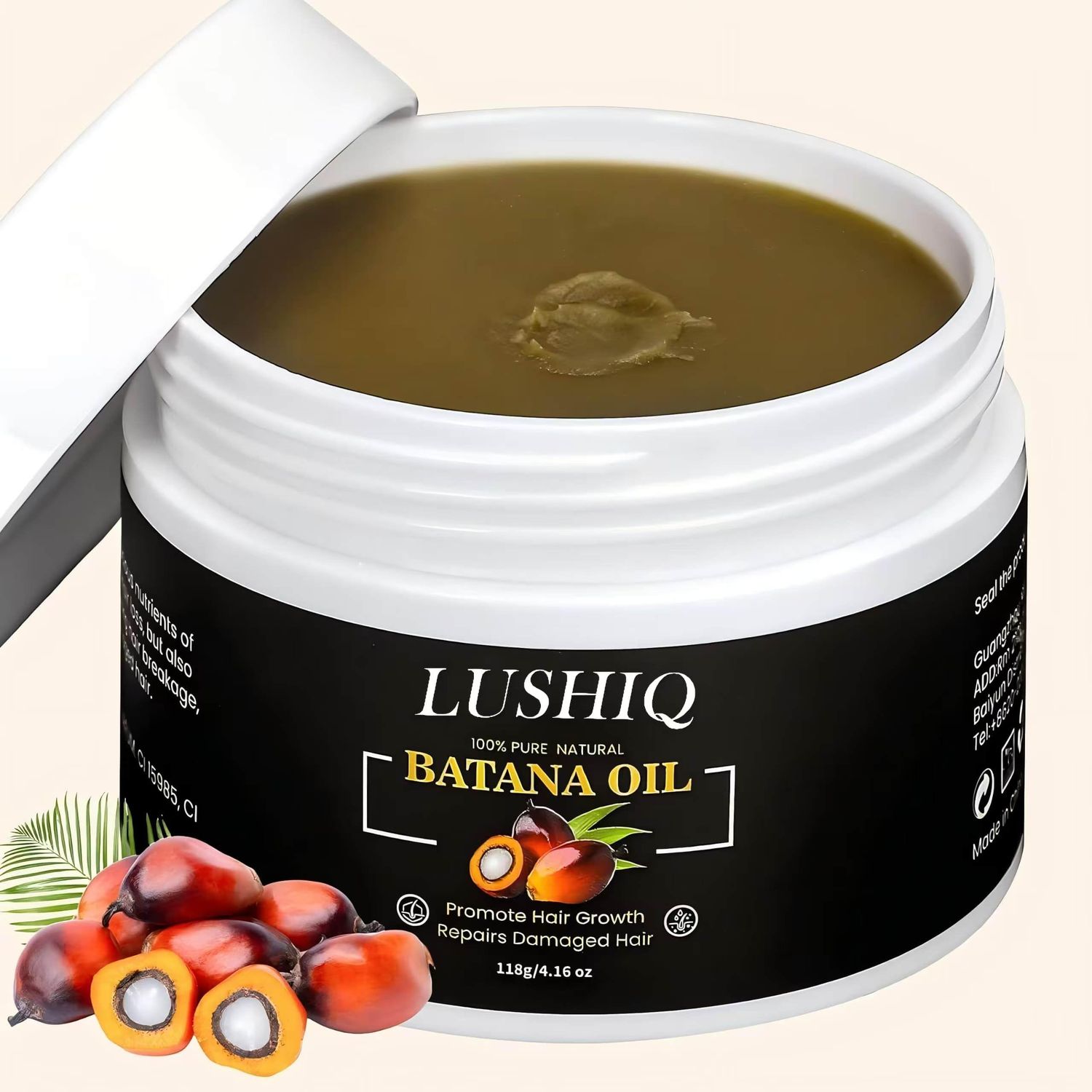 Dr. Sebi Raw Batana Oil for Hair Growth From Honduras - 100 Pure, Organic, Unrefined - Prevents Hair Loss, Enhances Thickness in Men Women - 4.2 oz