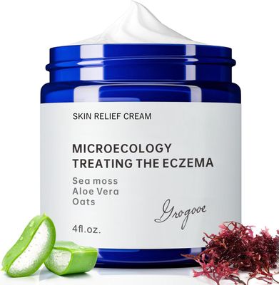 Natural Soothing Eczema Cream Made with Sea Moss Oats for Sensitive Skin - Hydrate Eczema Cream for Dry Skin - 4FL oz