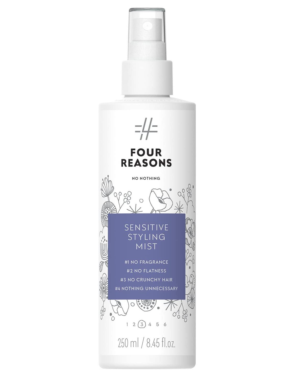 No nothing Very Sensitive Styling Mist - Fragrance Free Blow-Dry Styling Spray With Frizz Control, Non-Aerosol, Unscented, Anti-Humidity 100 Vegan - 8.5 fl oz