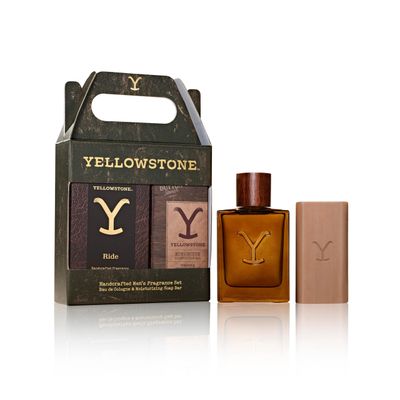 Yellowstone Men&#39;s Fragrance Grooming Gift Set by Tru Western, Eau de Cologne Artinsal Bar Soap - 1 fl oz