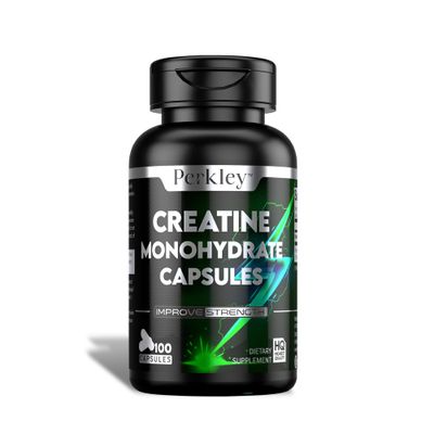 Perkley Creatine Monohydrate Capsules,100 Count (50 Servings) Strength, Muscle Growth Performance Boost, Micronized Creatine for Fast Absorption, Pre- and Post-Workout Support