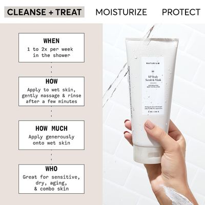 Naturium KP Body Scrub Mask for Keratosis Pilaris, Bump Eraser Shower Scrub Exfoliator for Skin, 8 oz