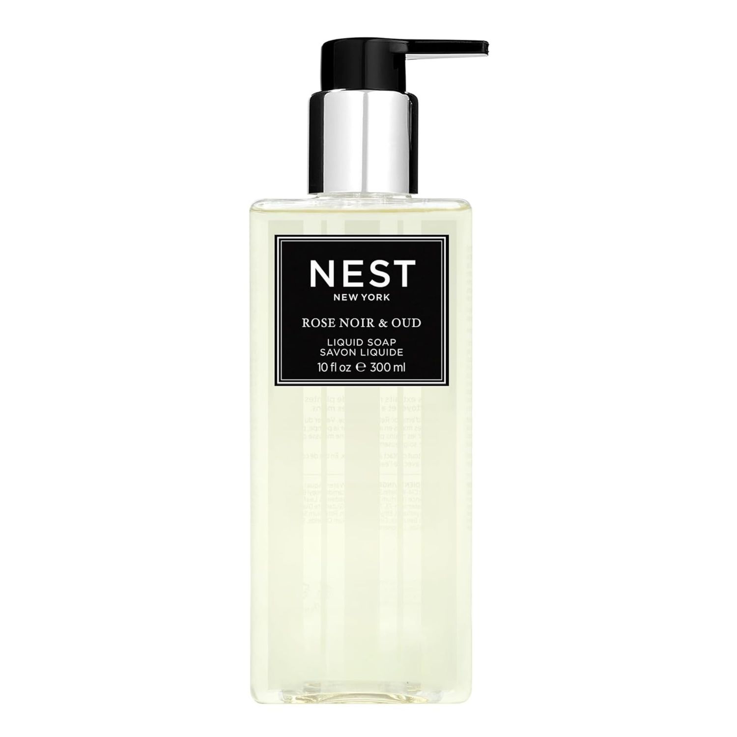 NEST New York Liquid Soap, Rose Noir Oud - 10 fl oz - Cleanses Nourishes Skin - Approx. 300 Pumps Per Bottle - Gluten Free Cruelty Free