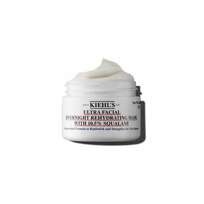 Kiehl&#39;s Ultra Facial Overnight Hydrating Face Mask with 10.5 Squalane, Deeply Hydrates Skin Strengthens Moisture Barrier, Treats Dryness Flaky Skin, Paraben-free, Fragrance-free - 0.95 fl oz