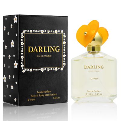 Darling for Women Eau De Parfum- Floral Woody Fragrance - Top Notes of Gardenia, Violet Petals Jasmine - Powdery Soft Dry Down of White Woods, Vanilla Musk as Base - Elegant 100ml Bottle
