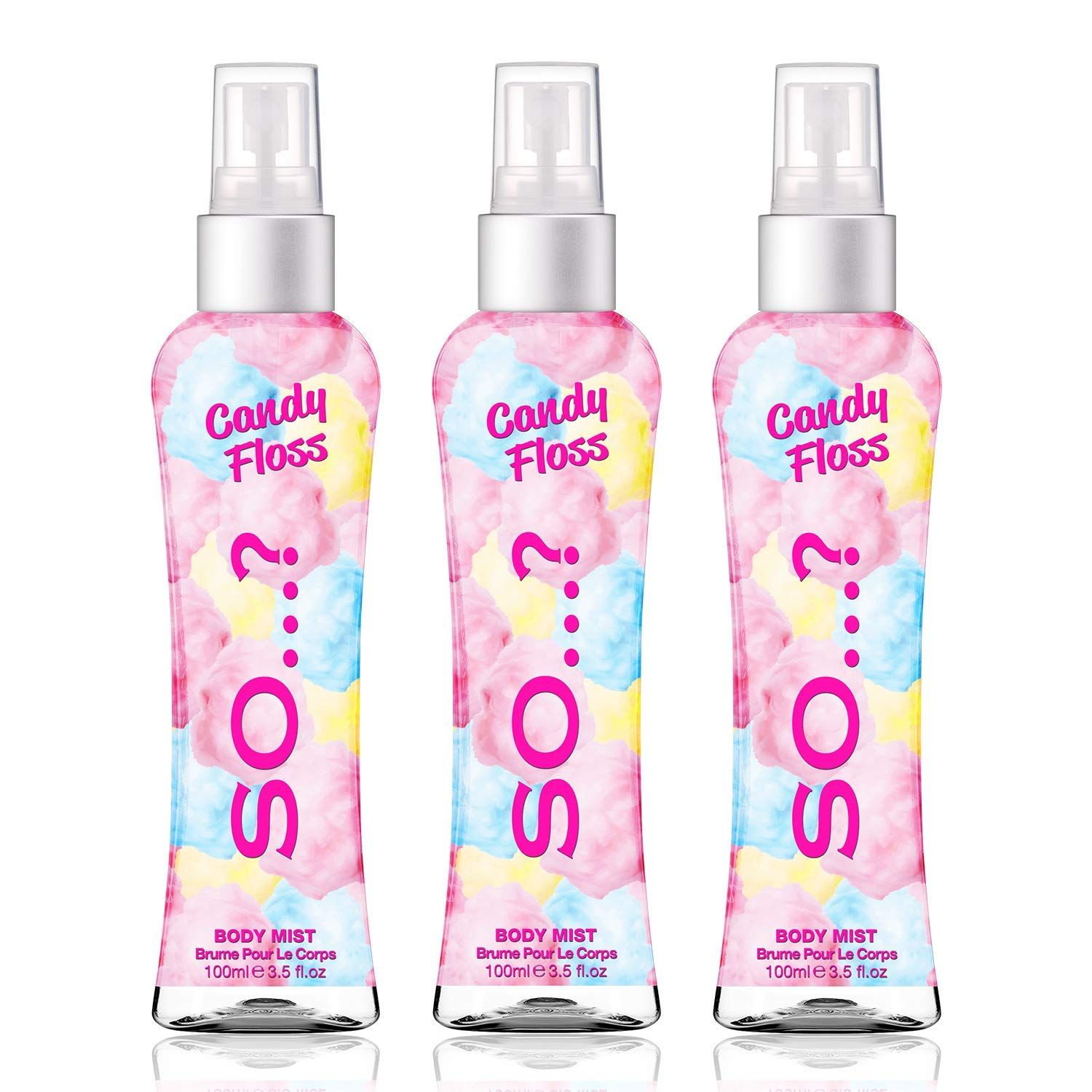 So? Cotton Candy Body Mist for Women - 3.5 oz Body Mist - Pack of 3