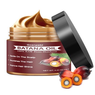 Goanpebl Raw Batana Oil for Hair Growth, Dr. Sebi Pure Natural Batana Oil Moisturizing Scalp, Unrefined Hair Mask from Honduras Promotes thickness Strength for Men Women 4.2 oz
