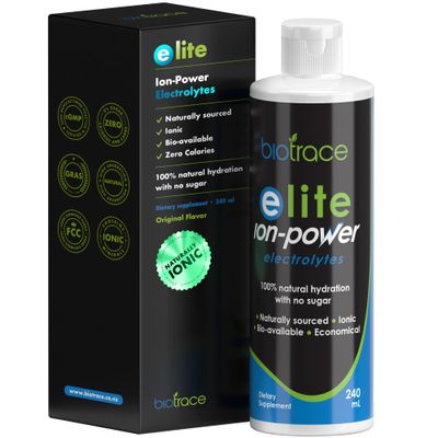 biotrace Elite Electrolyte Drops 0 Calories 0 Sugar Rapid Hydration, Workout, Muscle Recovery Trace Minerals Electrolytes Supplement 30 More Potassium Magnesium Chloride 8 fl oz