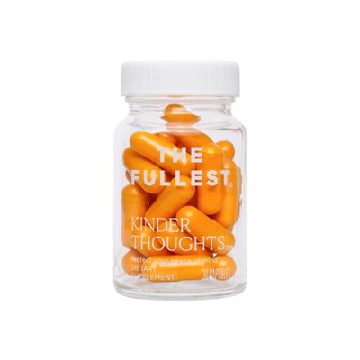 THE FULLEST - Kinder Thoughts 1-Month Supply Saffron Capsules - Boosts Mood, Energy, and Focus, Gluten-Free Vegan, Contains Saffron, Turmeric and Curcumin, 30 Capsules