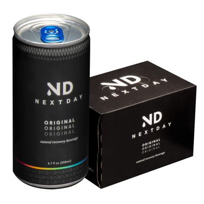 NextDay 6-Pack All-Natural Recovery Drink Proprietary Formula with DHM, Multi-Vitamins, Zinc, Magnesium a Little Caffeine Be prepared for the NextDay 6.8 fl oz200 ml per can