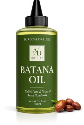 AD Infinity Batana Oil for Hair Growth - 100 Pure Natural from Honduras, Dr. Sebi Organic Approved for Thicker Stronger Hair (Botana Oil)