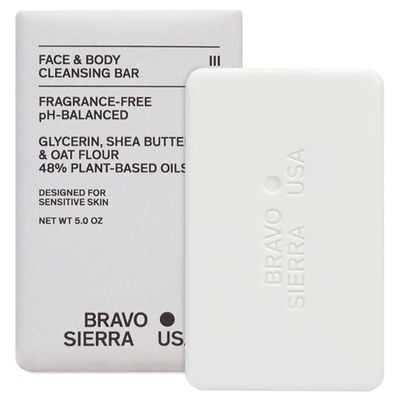 Bravo Sierra Face Body Bar Soap for Women Men - Moisturizing Bath Soap Cleanses, Hydrates Balances Skin - Fragrance Free Gentle Face-to-Toe Body Wash Bar for All Skin Types, Vegan