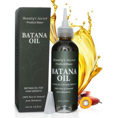 Batana Oil for Hair Growth - 100 Pure, Cold Pressed, Organic, Dr. Sebi Recommended - Prevents Hair Loss, Promotes Thickness, Unrefined, Fragrance-Free Hair Growth Serum