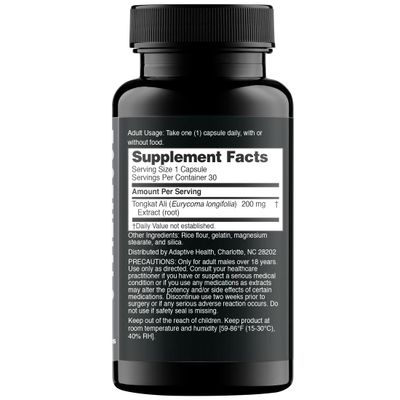 Nugenix Essentials Tongkat Ali for Men, Support for Men's Health, Longjack Eurycoma Longifolia Extract, 30ct