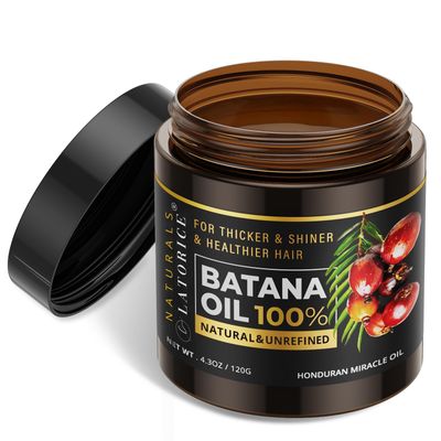 Raw Batana Oil for Hair Growth 100 Natural Batana Oil from Honduras - Prevent Hair Loss and Enhances Hair Thickness for Men Women (120g)
