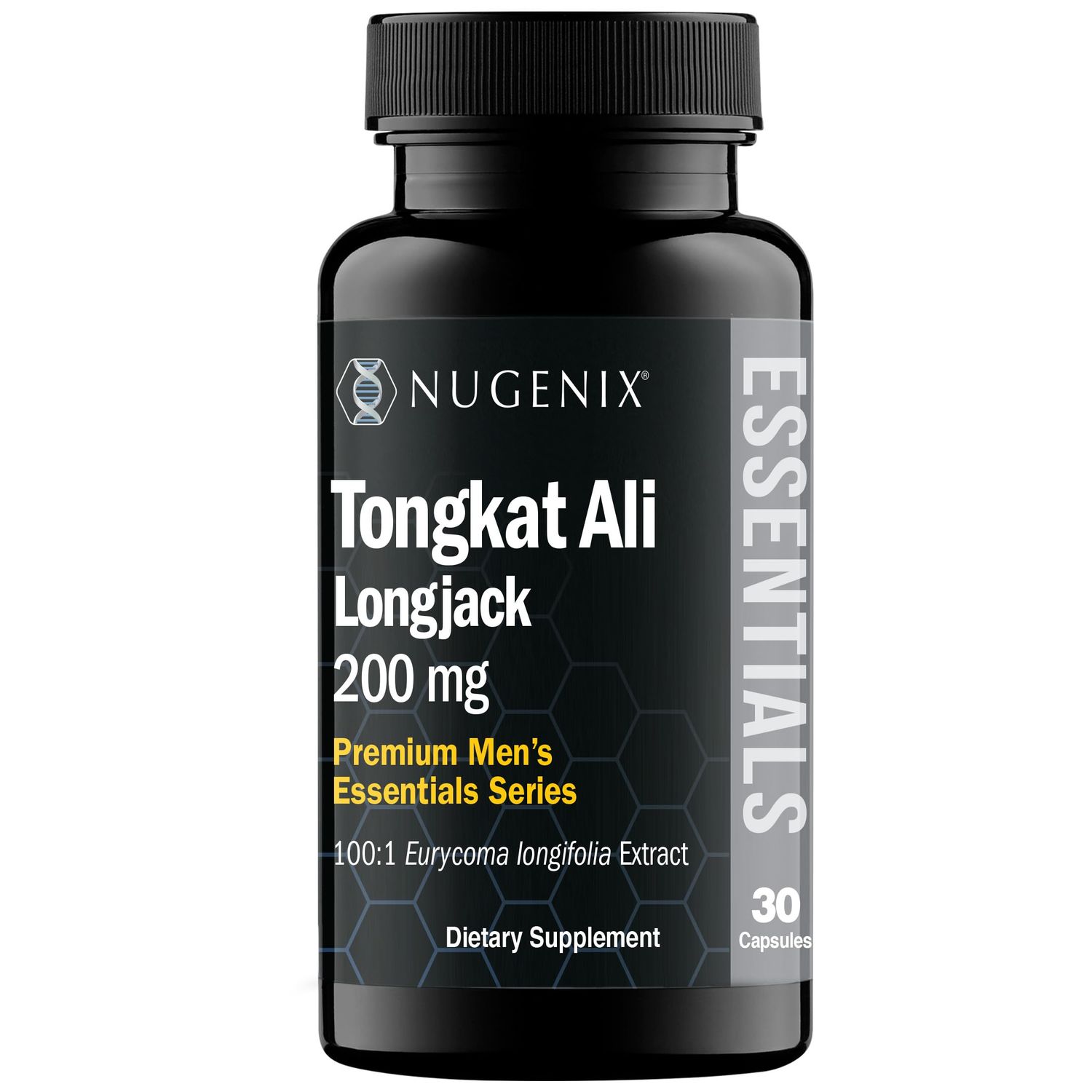 Nugenix Essentials Tongkat Ali for Men, Support for Men&#39;s Health, Longjack Eurycoma Longifolia Extract, 30ct