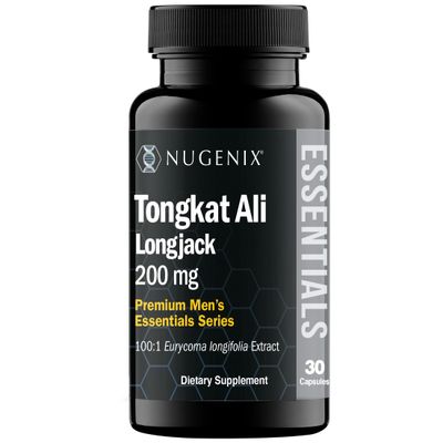 Nugenix Essentials Tongkat Ali for Men, Support for Men&#39;s Health, Longjack Eurycoma Longifolia Extract, 30ct