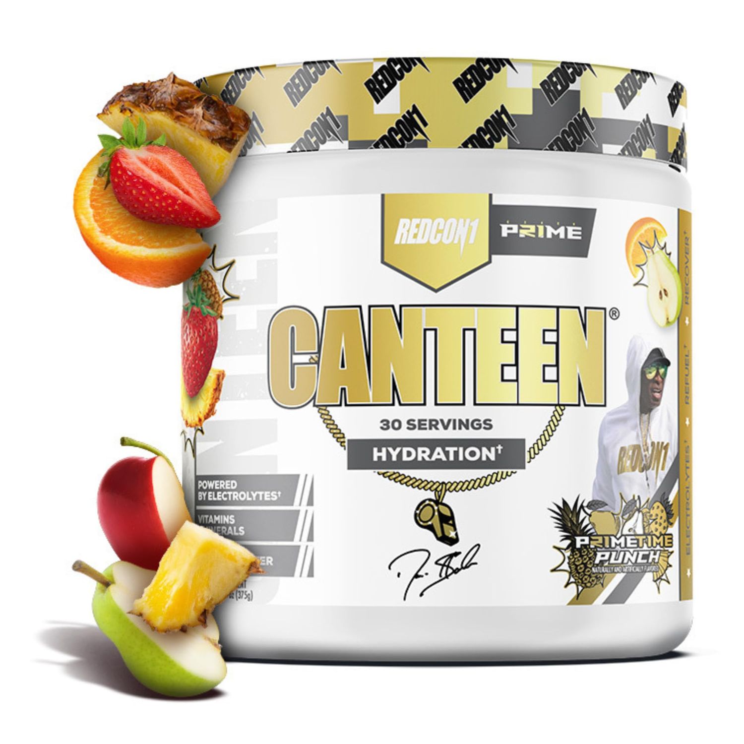 REDCON1 Post Workout Recovery Powder - Coach Prime Canteen - Hydration Powder with Electrolytes, Vitamins Coconut Water - Prime Time Punch (30 Servings)