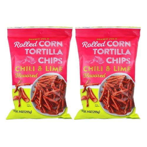Trader Joe&#39;s Chips And Snack - All Flavors (Chili Lime - 9 Oz, 2 Pack)