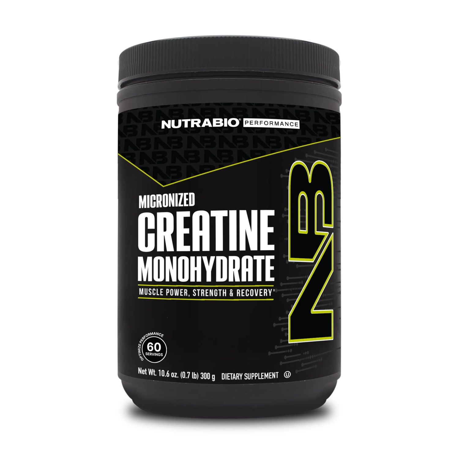 NutraBio Pure Creatine Monohydrate Powder Supplement, Unflavored, (300 g) - Supports Bulk Muscle Energy, Recovery, and Strength - HPLC Tested Pure Grade Creatine Powder Supplement for Men and Women
