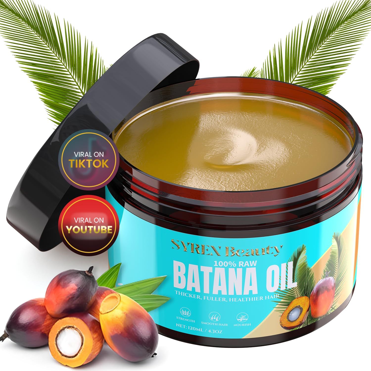 100 Pure Organic Batana Oil for Hair Growth - Organic and Natural Ingredients, Promotes Hair Growth, Prevent Hair Loss, Eliminates Split Ends for Women, Organic Botana Oil for Strong, Healthy Hair
