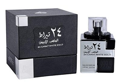 Lattafa Perfumes 24 Carat White Gold for Unisex Eau de Parfum Spray, 3.4 Ounce