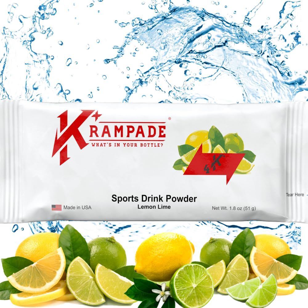 Krampade Electrolytes Powder Potassium Supplement - 4000 mg K, 4X More Than Coconut Water Instant Cramp Relief Hydration Powder
