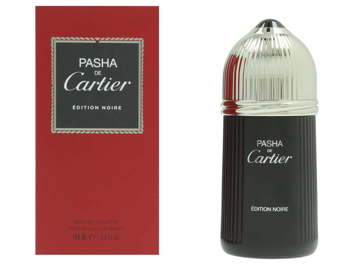 Cartier Pasha de Cartier Edition Noire Eau de Toilette Spray for Men, 3.3 Ounce