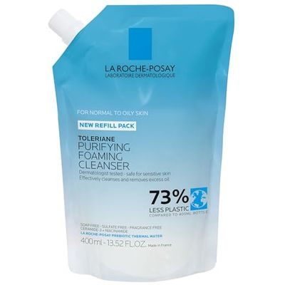 La Roche-Posay Toleriane Purifying Foaming Facial Cleanser, Niacinamide Ceramides Prebiotic Thermal Water, Oil Free Face Wash For Oily Skin, Pore Cleanser Safe For Sensitive Skin, Soap Free