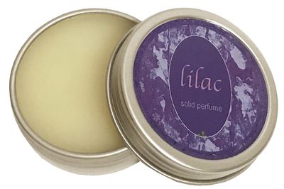 Ladybug Soap Company All Natural Solid Perfume True to Life Lilac Flower Scent In Full Bloom (14 oz Tin Jar (Easy Slide In Top))