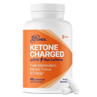 Keto BHB Salts Capsules - Sodium Calcium Magnesium BHB Capsules with Caffeine Patented goBHB Beta-Hydroxybutyrate Electrolytes - Exogenous Ketones Supplement for Enhanced Energy Focus Ketosis