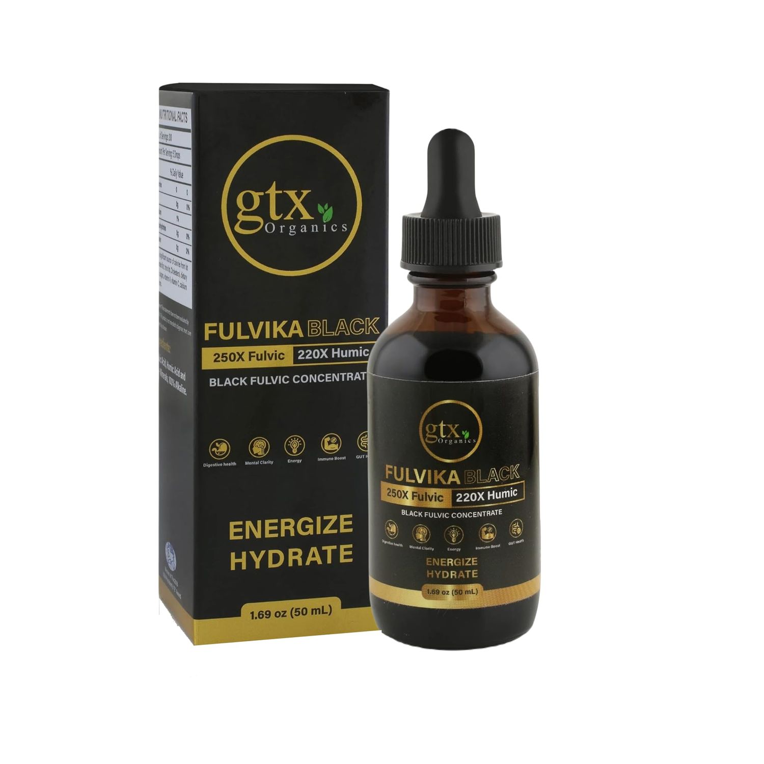 Trace Mineral Drops (200 Servings)(Flavorless) - 74 Trace Minerals from Pure Humic Pure Fulvic Acid - Concentrated, Plant-Based, Trace Minerals Supplement with Electrolytes Alkaline pH