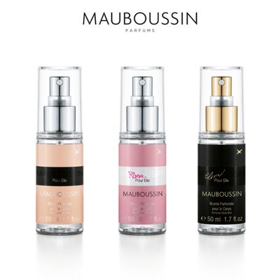 Mauboussin - Pour Elle Body Mist Set Pour Elle Mist 50ml (1.7 Fl Oz), Elixir Pour Elle Mist 50ml (1.7 Fl Oz) Rose Pour Elle Mist 50ml (1.7 Fl Oz)