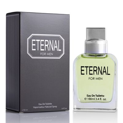 Eternal for Men - 3.4 Fluid Ounce Eau De Parfum Spray - Refreshing Citrusy Floral Top Notes with Subtle Woody Undertones Smell Fresh All Day Long Gift for All Occasions, Parfume for Men 100ml