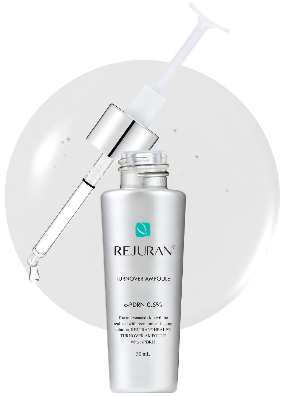 REJURAN Turnover Ampoule, c-PDRN - Original PDRN Anti-Aging Face Serum for Firmness, Radiance, and Youthful Glow. Korean Skin Care, Clinically Developed (1.01 fl oz)