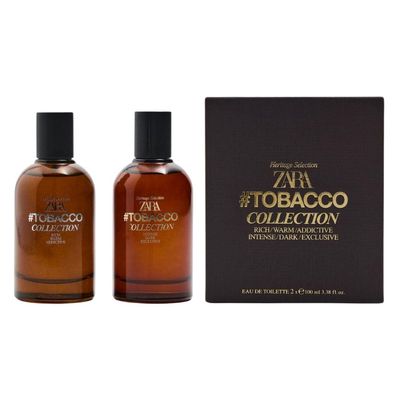 Zara Mens TOBACCO COLLECTION RichWarmAddictiveIntenseDarkExclusive 2X Eau De Toilette 3.4 fl.oz. each