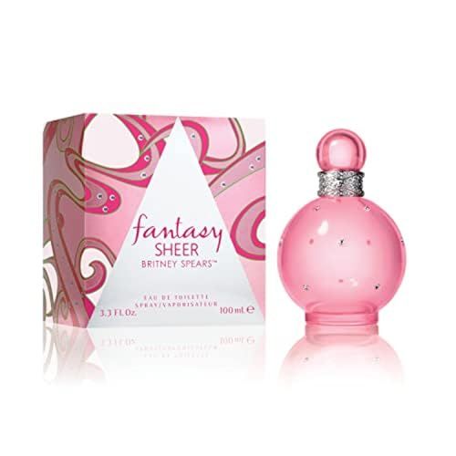 Britney Spears Fantasy Sheer Eau de Toilette Spray, Perfume for Women, 3.3 Fl Oz