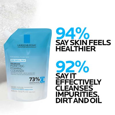 La Roche-Posay Toleriane Purifying Foaming Facial Cleanser, Niacinamide Ceramides Prebiotic Thermal Water, Oil Free Face Wash For Oily Skin, Pore Cleanser Safe For Sensitive Skin, Soap Free