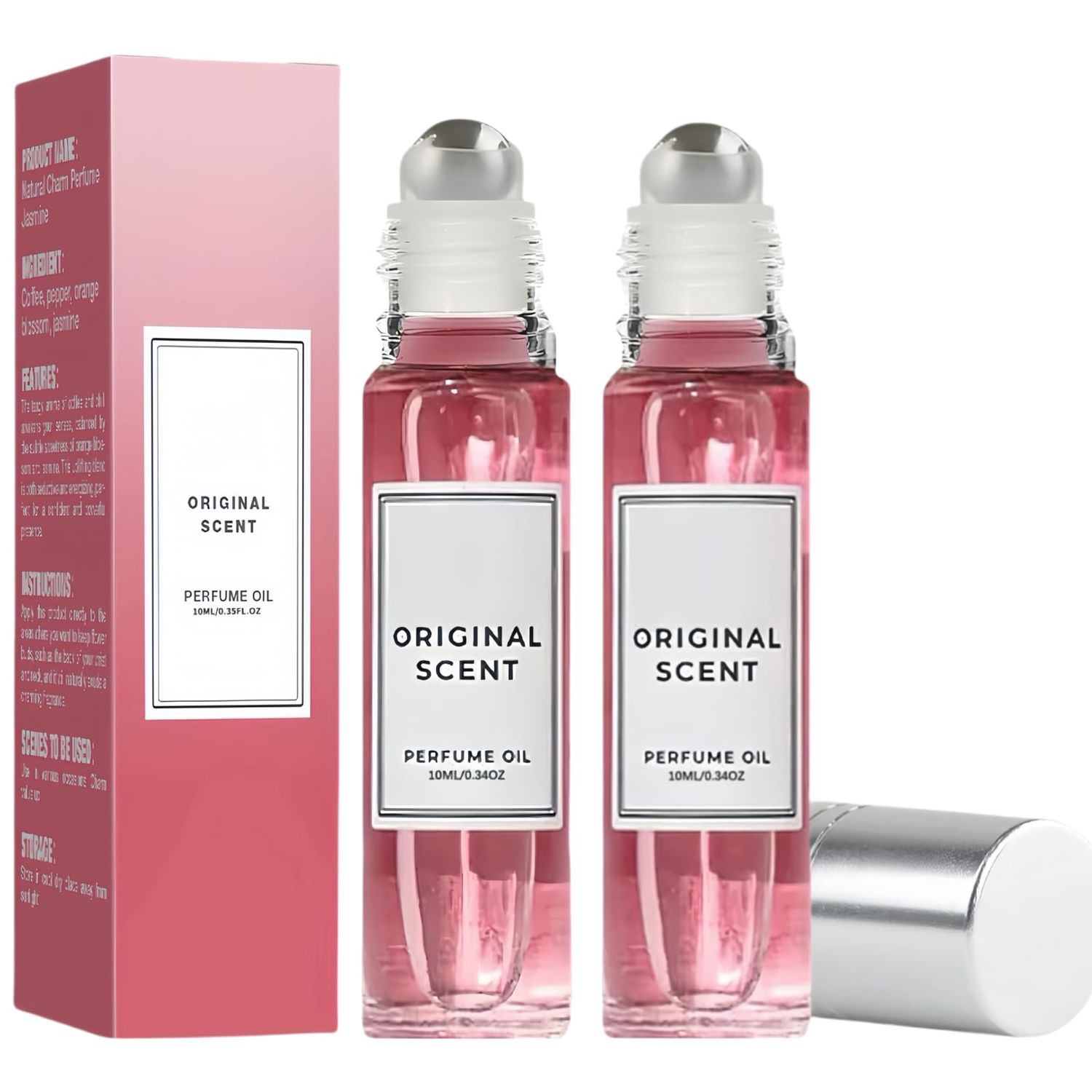 podafu 2PCS Pheromones Perfumes for Women, Long Lasting Roll on Pheromone Perfume to Attract Men, Enhance Charm Confidence, Vegan Cruelty-Free Travel Perfume