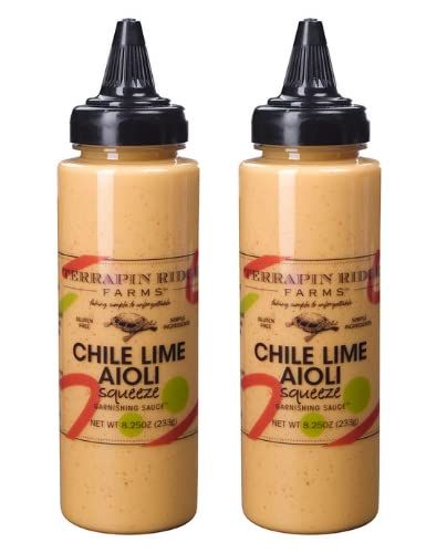 Terrapin Ridge Farms Chile Lime Aioli Garnishing Sauce - Two 8.25 Ounce Squeeze Bottles