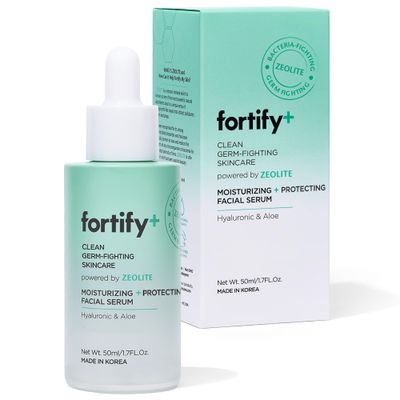 Fortify 9-in-1 Korean Hyaluronic Acid Face Serum with Aloe Vera &amp; Zeolite - Deep Hydrating, Anti-Aging &amp; Protecting, Dermatologist Tested - Clean Beauty - All Skin Types - 50ML/1.7Fl.Oz