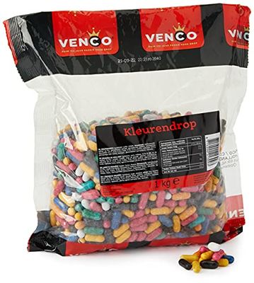 Venco Dutch Small Torpedoes Coloured Kleurendrop Liquorice 1 kg