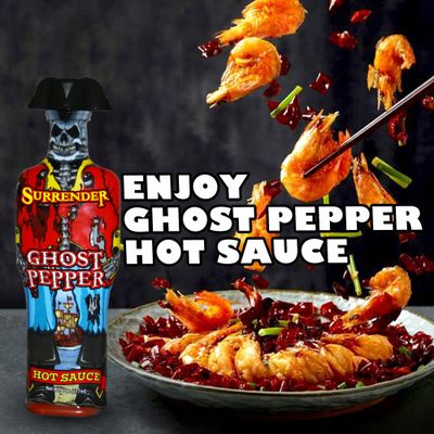 Surrender Hot Sauce Ghost Pepper Hot Sauce Stuffed with Ghost Pepper Chilli (Ghost Pepper)