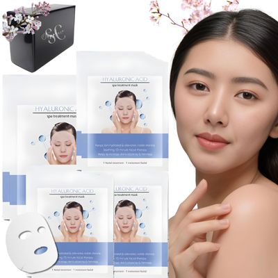 Face Masks Skincare 20-Pack Hydrating Hyaluronic Acid Face Sheet Mask Anti-Aging Skincare PH Balanced for Sensitive Skin Not Tested on Animals Korean Skincare